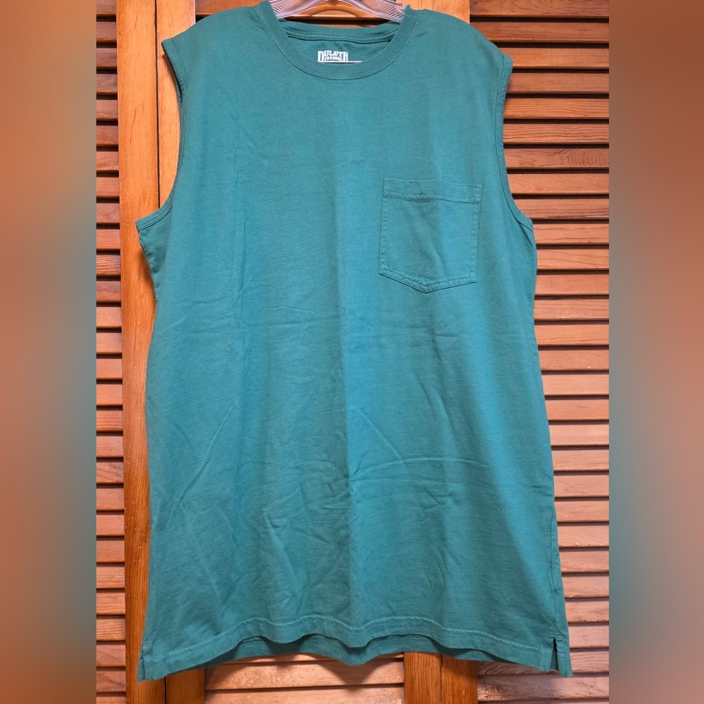 Duluth Trading Co. Longtail Relaxed Fit Sleeveless T-Shirt Men's XL Green